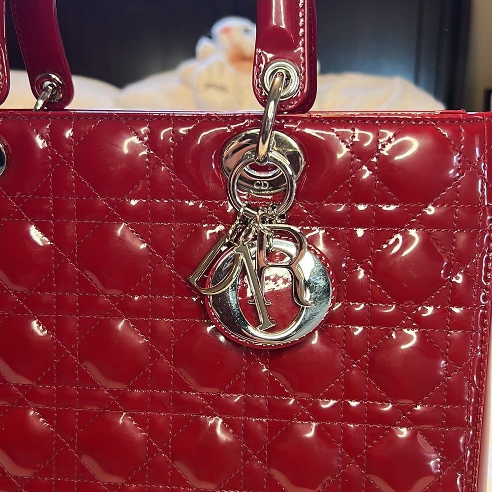 💯 % Authentic Dior Red. Silver Hardware. - Picture 3 of 13